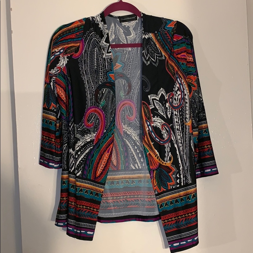 colorful cardigan/jacket